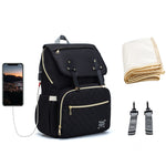 LEQUEEN Waterproof Diaper Backpack – Spacious Baby Changing Bag for Moms & Dads