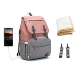 LEQUEEN Waterproof Diaper Backpack – Spacious Baby Changing Bag for Moms & Dads