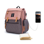 LEQUEEN Waterproof Diaper Backpack – Spacious Baby Changing Bag for Moms & Dads
