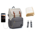 LEQUEEN Waterproof Diaper Backpack – Spacious Baby Changing Bag for Moms & Dads
